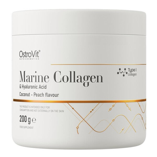 Marine Collagen & Hyaluronic Acid, Coconut Peach - 200 grams - OstroVit