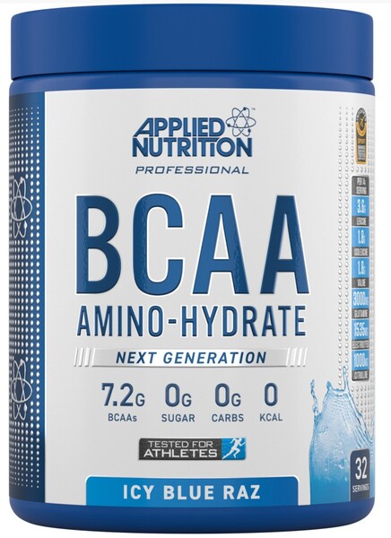 BCAA Amino-Hydrate, Icy Blue Raz (EAN 634158771057) - 450 grams - Applied Nutrition