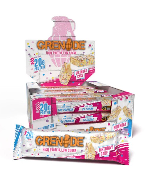 Protein Bars, Birthday Cake (EAN 5060221208055) - 12 x 60g - Grenade