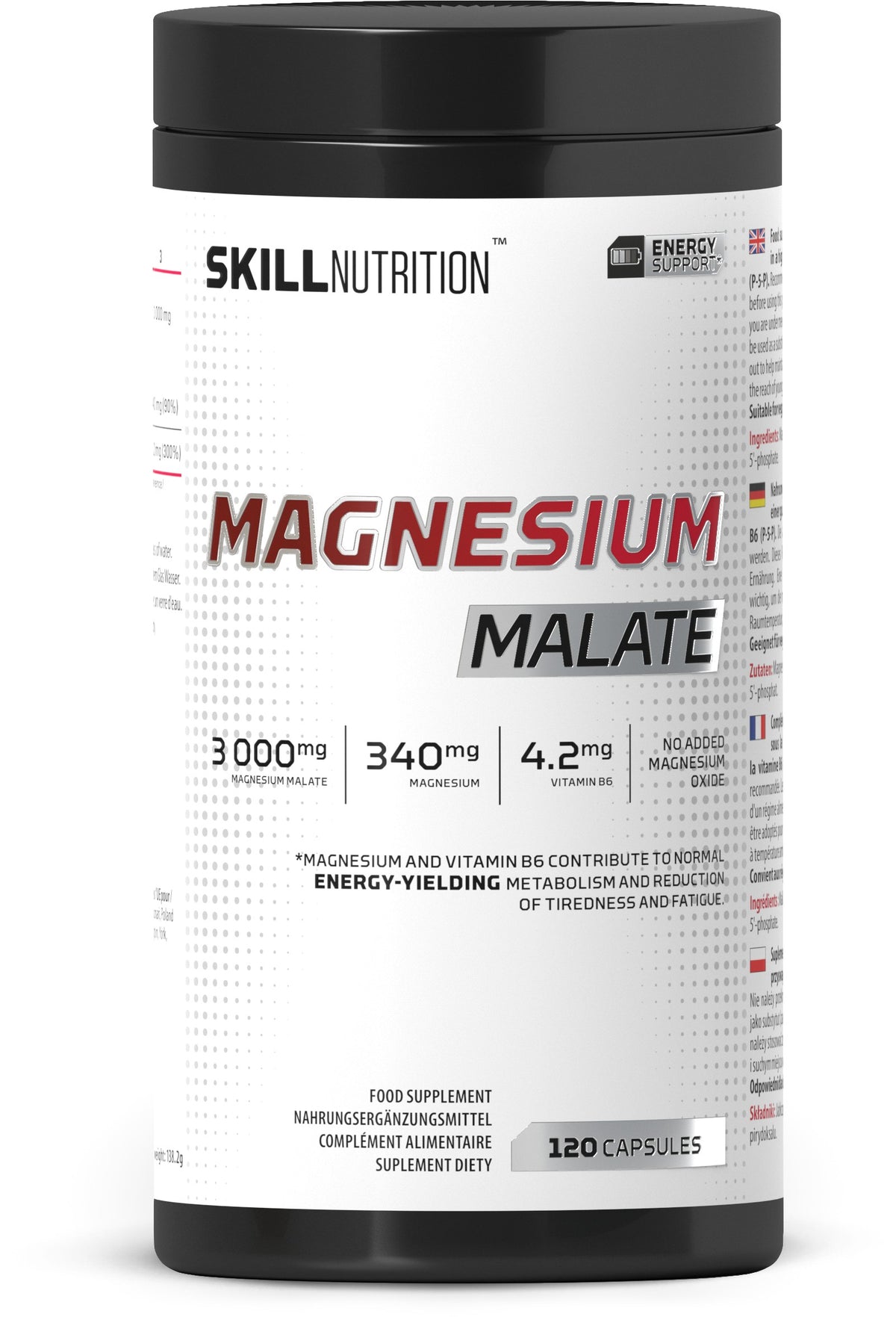 Magnesium Malate - 120 caps - Skill Nutrition