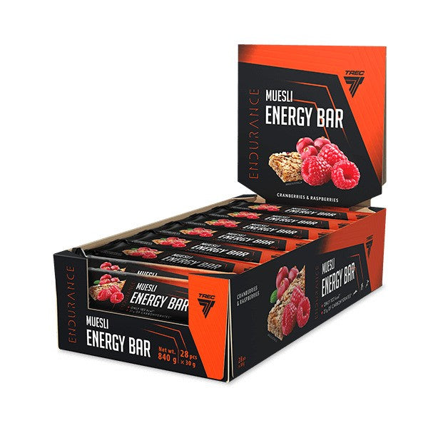 Endurance Muesli Energy Bar, Cranberries & Raspberries - 28 x 30g - Trec Nutrition