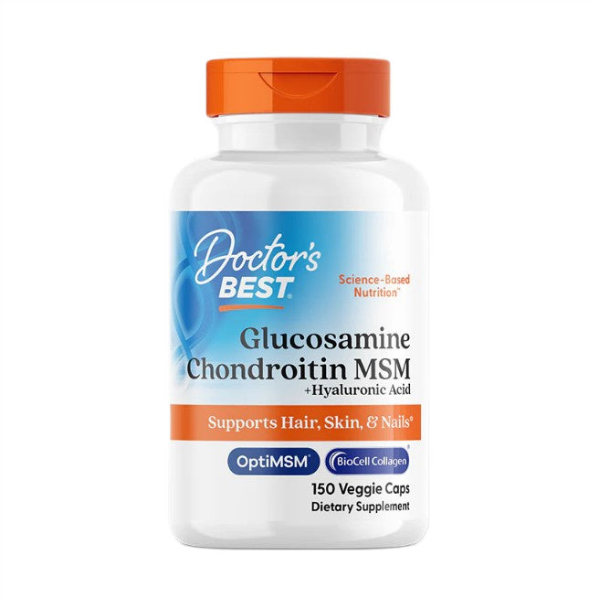Glucosamine Chondroitin MSM + Hyaluronic Acid - 150 vcaps - Doctor's Best