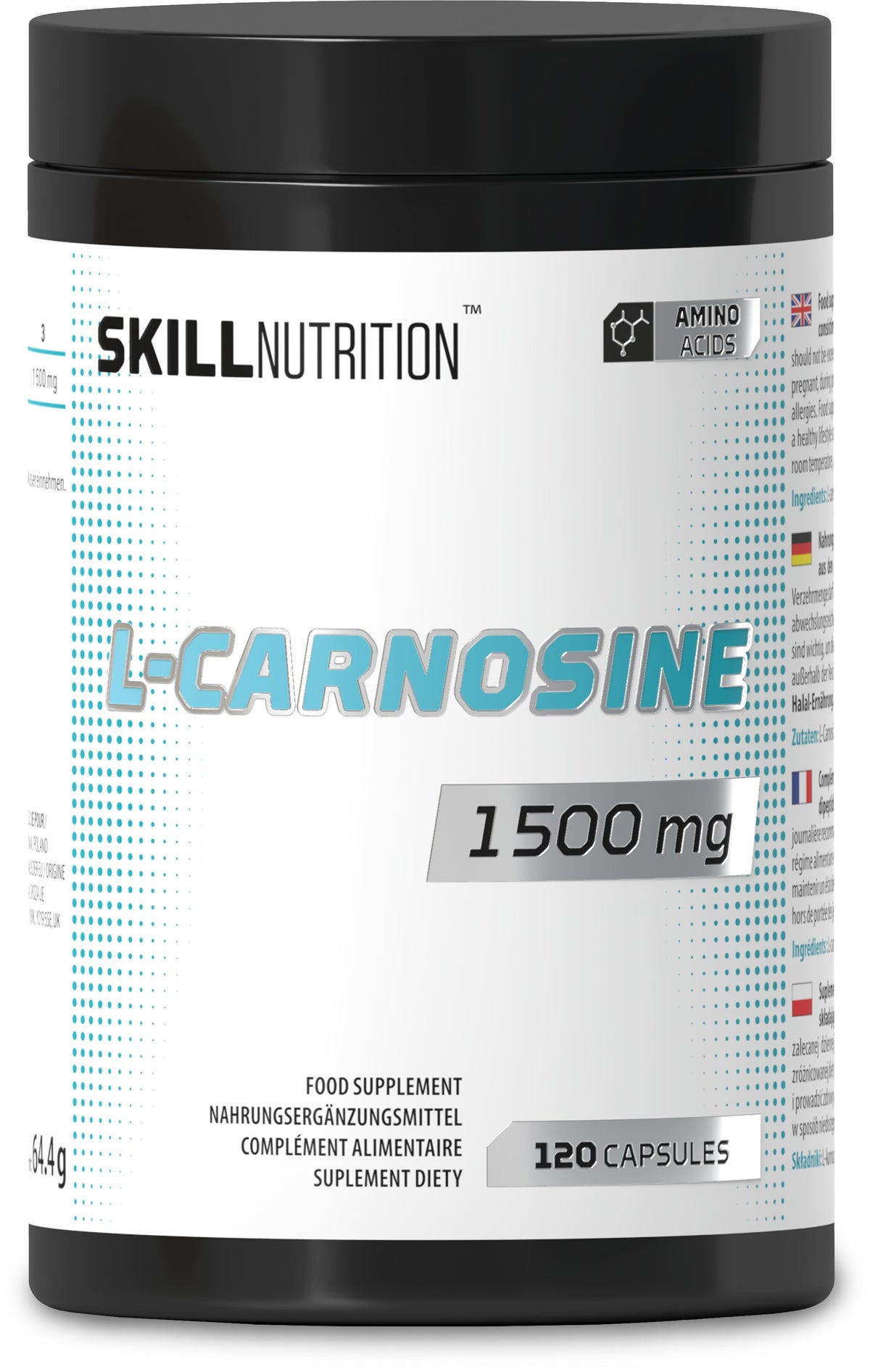 L-Carnosine, 1500mg - 120 vegan caps - Skill Nutrition
