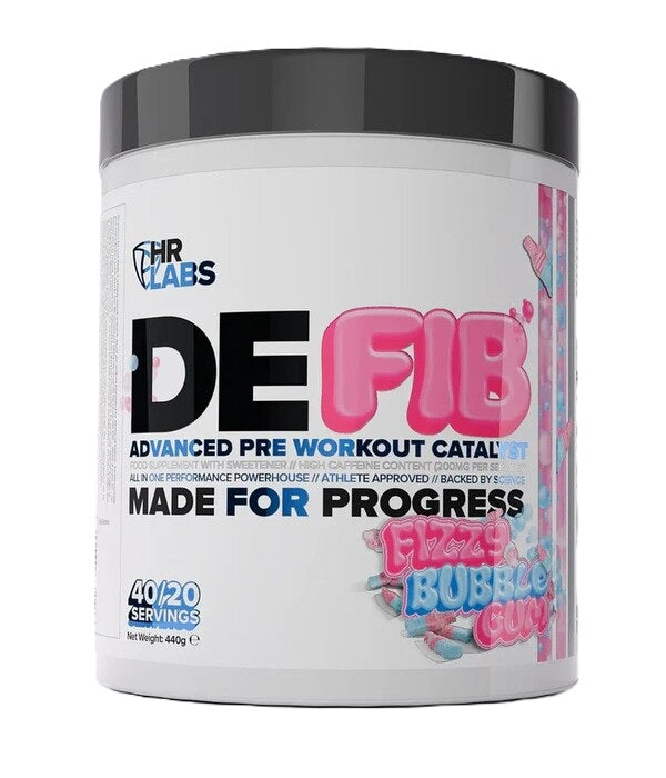 Defib Advanced Pre Workout Catalyst, Fizzy Bubble Gum - 440 grams - HR Labs