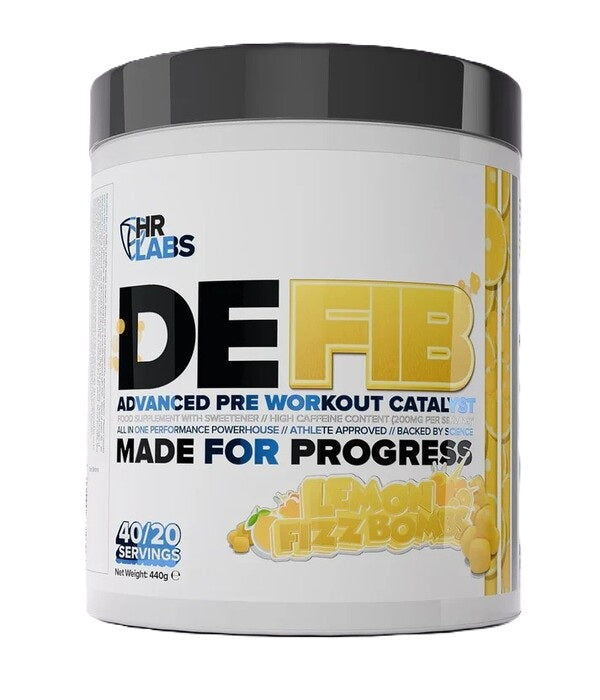 Defib Advanced Pre Workout Catalyst, Lemon Fizz Bombs - 440 grams - HR Labs