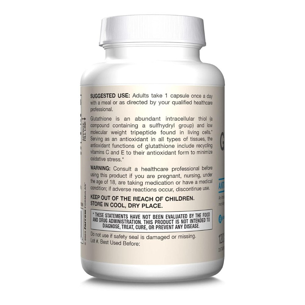 Jarrow Formulas Glutathione Reduced 500 mg – 120 kapsulas