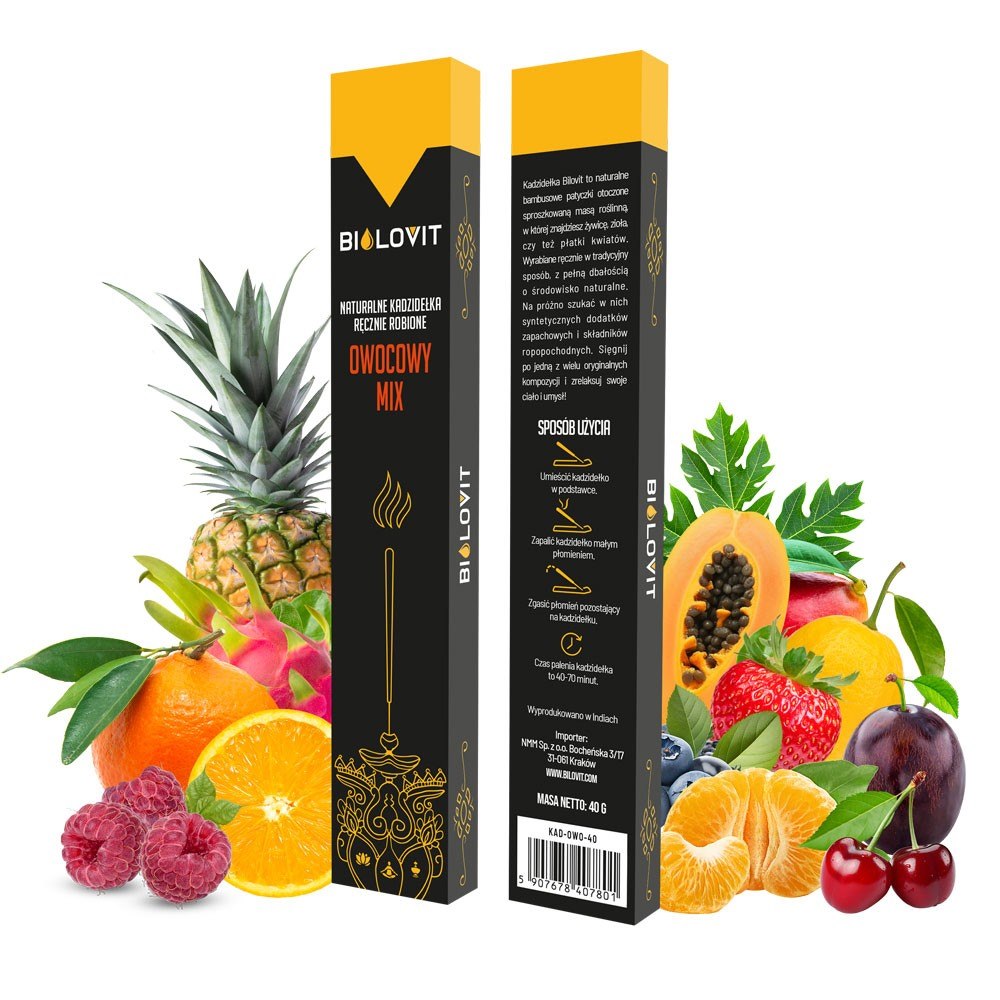 Bilovit dabīgas aromatiskās vīraka nūjiņas augļu maisījums – 40 g