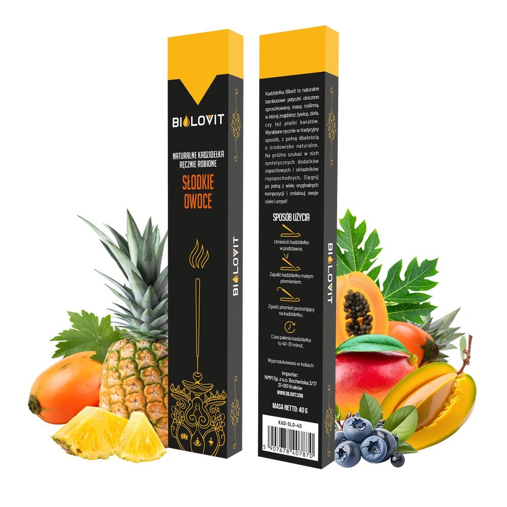 Bilovit dabīgie aromātiskie vīraki Sweet Fruits - 40 g