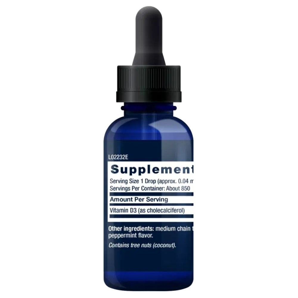 Life Extension D3 vitaminas 2000 IU mėtų pilienai - 29,57 ml