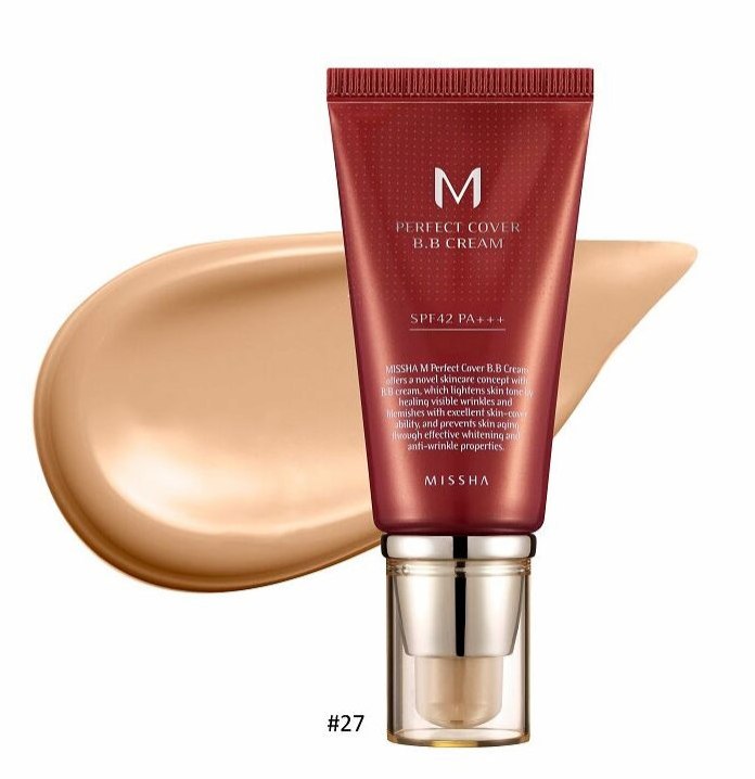 Missha M Perfect Cover B.B krēms SPF 42 PA++ NO.27 Honey Beige - 50 ml