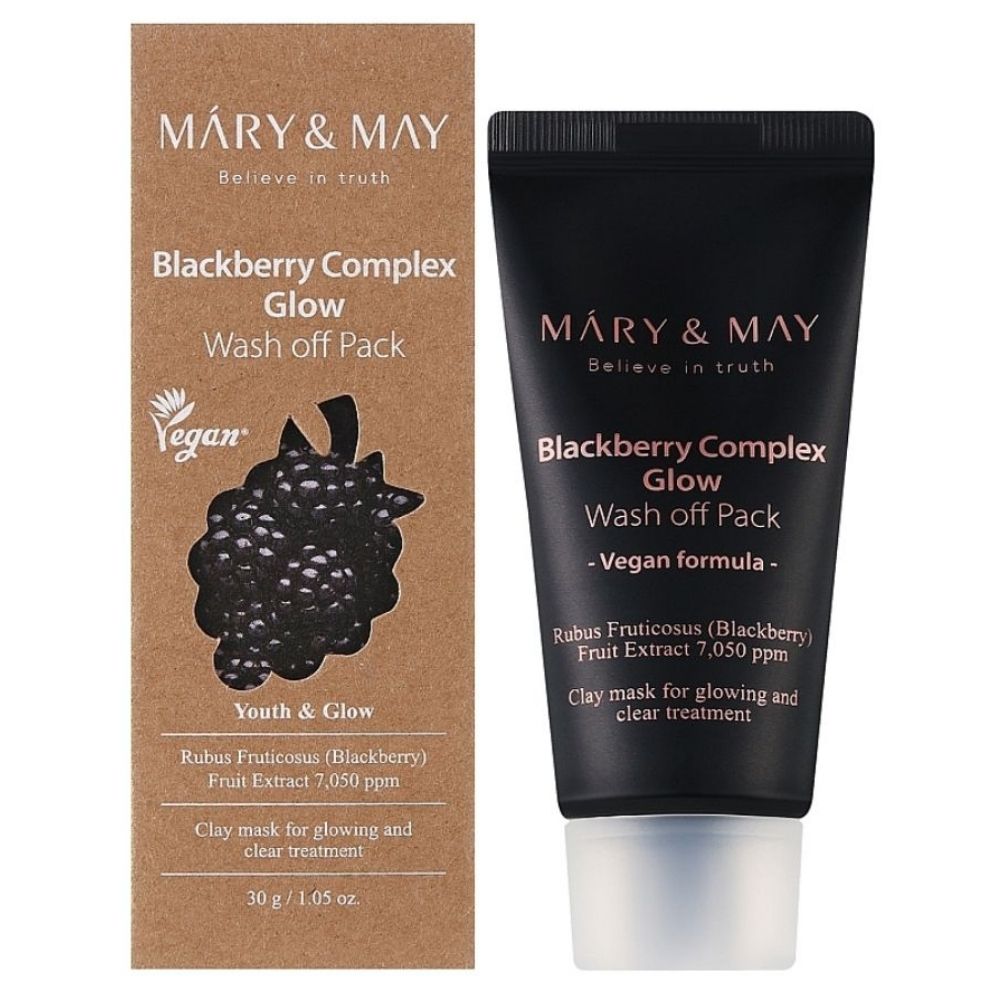 Mary&May švytinti molio maska Blackberry Complex Glow - 30 g