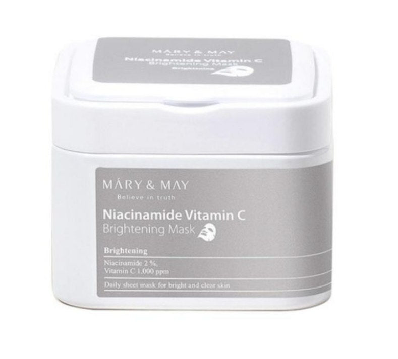 Mary&May skaistinošās niacinamīda un C vitamīna maskas 30 gab.