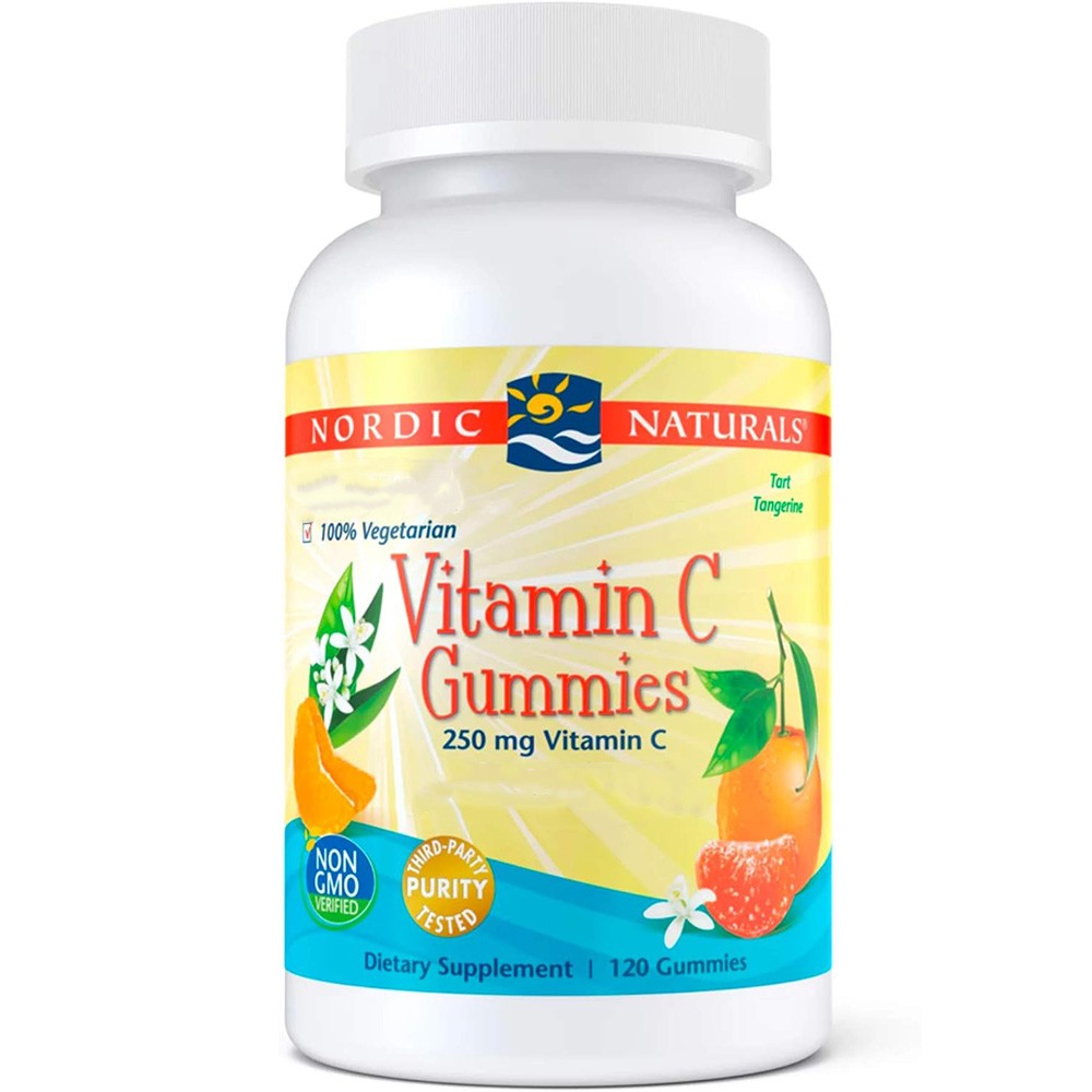 Nordic Naturals Vitaminas C 250 mg vaikams, mandarinas - 120 gelių - Magnis.lt