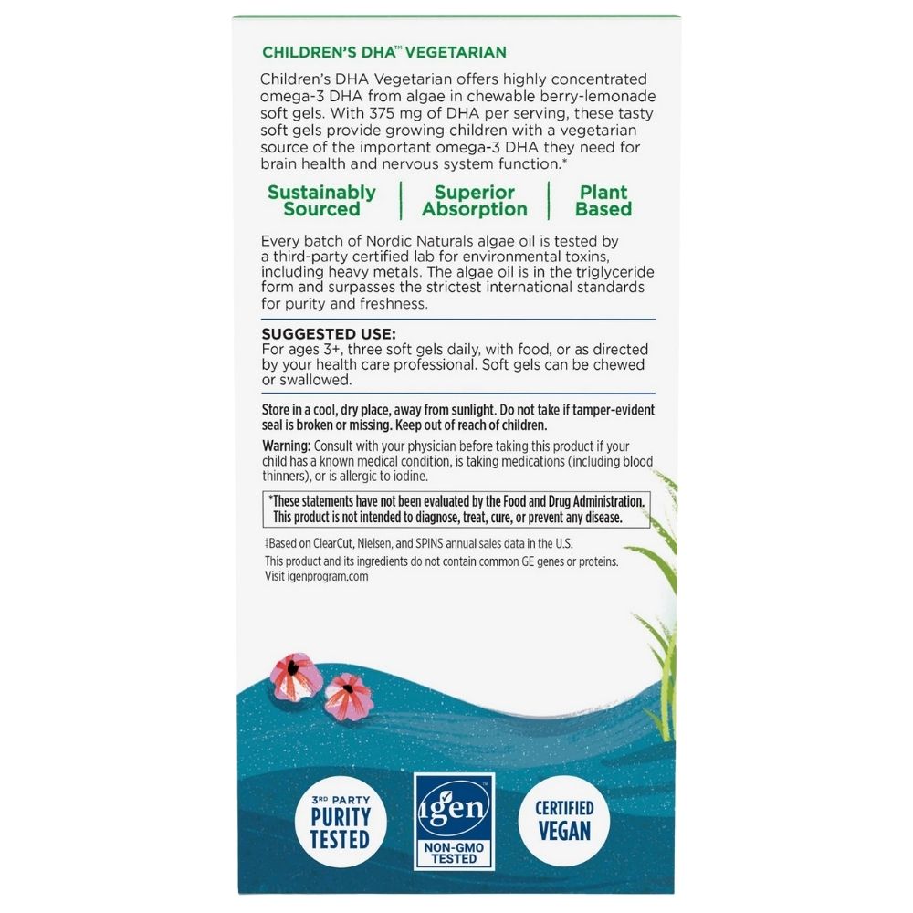 Nordic Naturals DHA bērniemsetarian - 120 mini kapsulas