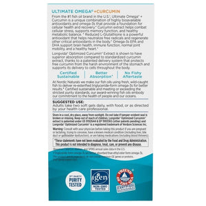 Nordic Naturals Ultimate Omega + Kurkuminas – 60 kapsulu