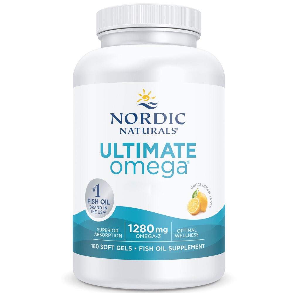 Nordic Naturals Ultimate Omega 1280 mg lemon - 180 kapsulių - Magnis.lt