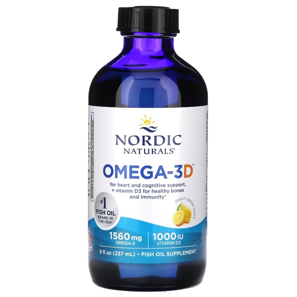 Nordic Naturals Omega-3D 1560 mg citrina - 237 ml - Magnis.lt