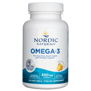 Nordic Naturals Omega-3 Lemon 345 mg - 60 minkštųjų kapsulių - Magnis.lt