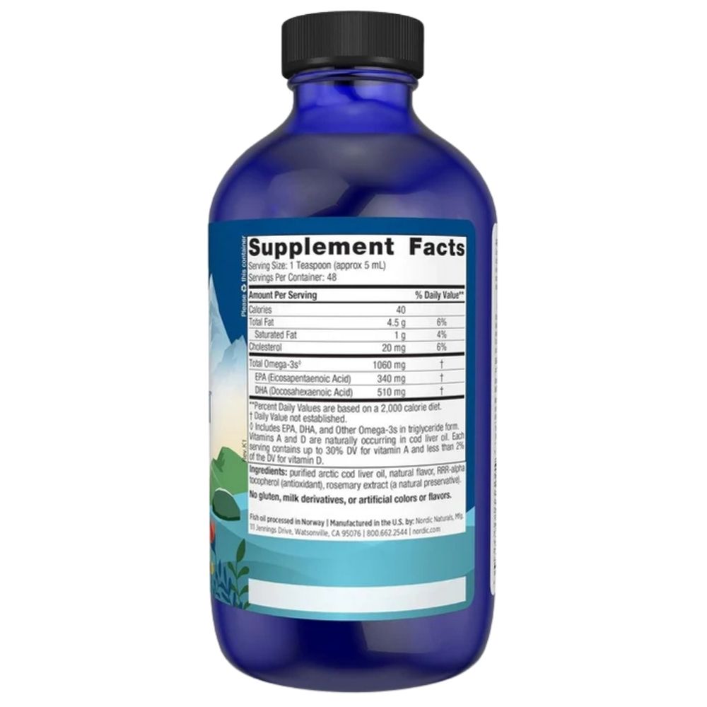 Nordic Naturals Arctic mencu aknu eļļa zemeņu - 237 ml