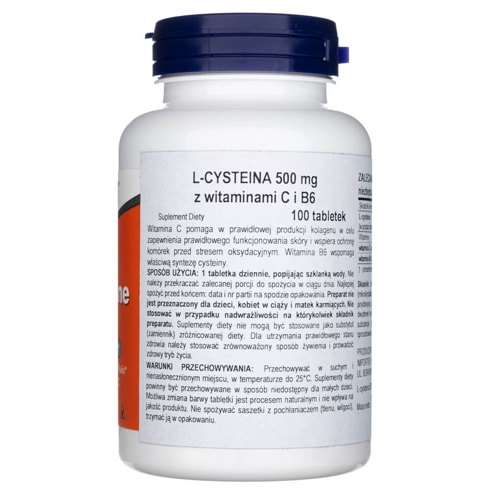 Now Foods L-cisteīns 500 mg - 100 tabletes