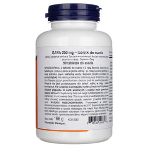 Now Foods GABA apelsīnu garšas košļājamās - 90 tabletes