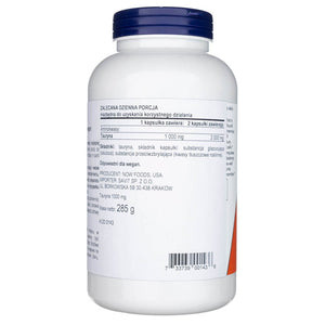 Now Foods Taurīns, dubults stiprums 1000 mg - 250 kapsulas