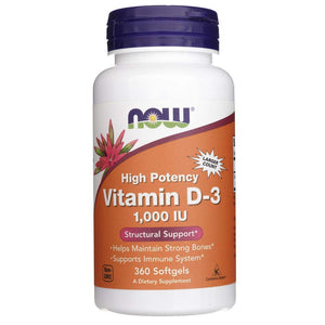Now Foods D3 vitaminas 1000 IU - 360 mīksto kapsulu