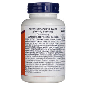 Now Foods askorbila palmitāts 500 mg - 100 kapsulas