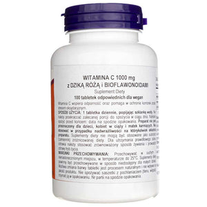 Now Foods vitaminas C-1000 su rožių klubais ir bioflavonoidais - 100 tablečių - Magnis.lt