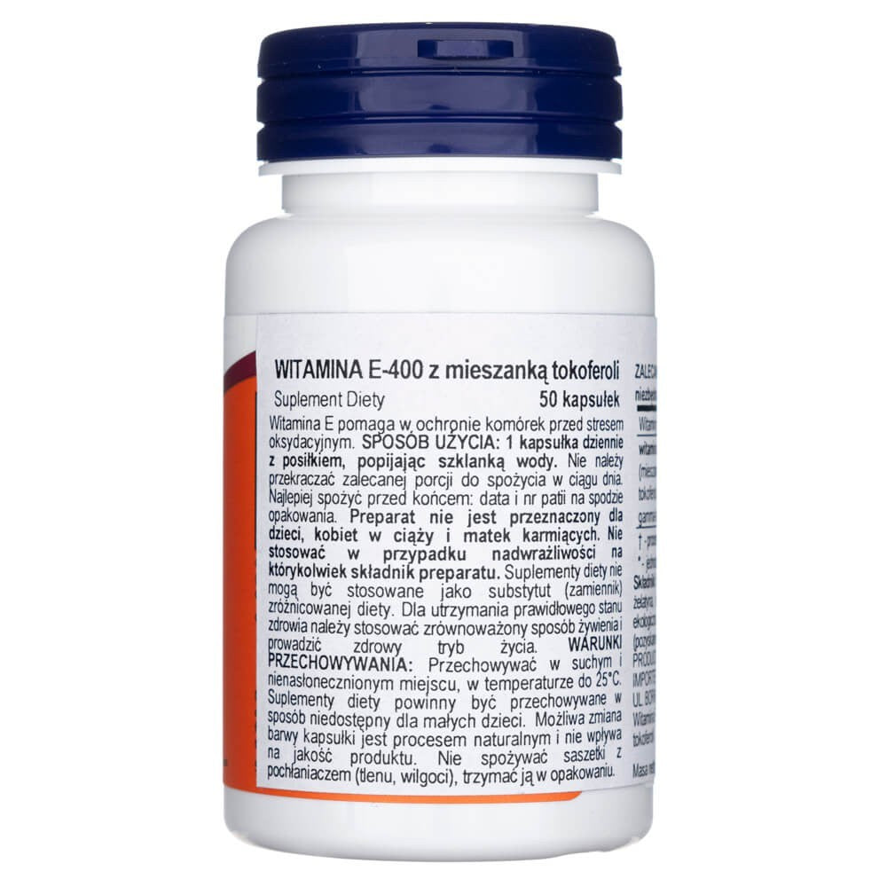 Now Foods vitaminas E-400 su sumaišytais tokoferoliais - 50 minkštųjų gelių - Magnis.lt