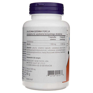 Now Foods Glicīns 1000 mg - 100 kapsulas