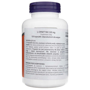 Now Foods L-Ornithine 500 mg - 120 kapsulas