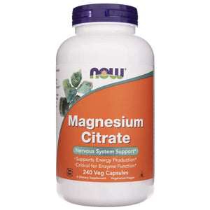 Now Foods magnija citrāts 400 mg - 240 kapsulas