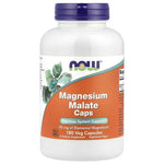 Now Foods magnija malāts 95 mg – 180 kapsulas