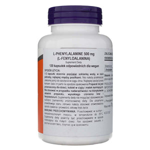 Now Foods L-fenilalanīns 500 mg - 120 kapsulas
