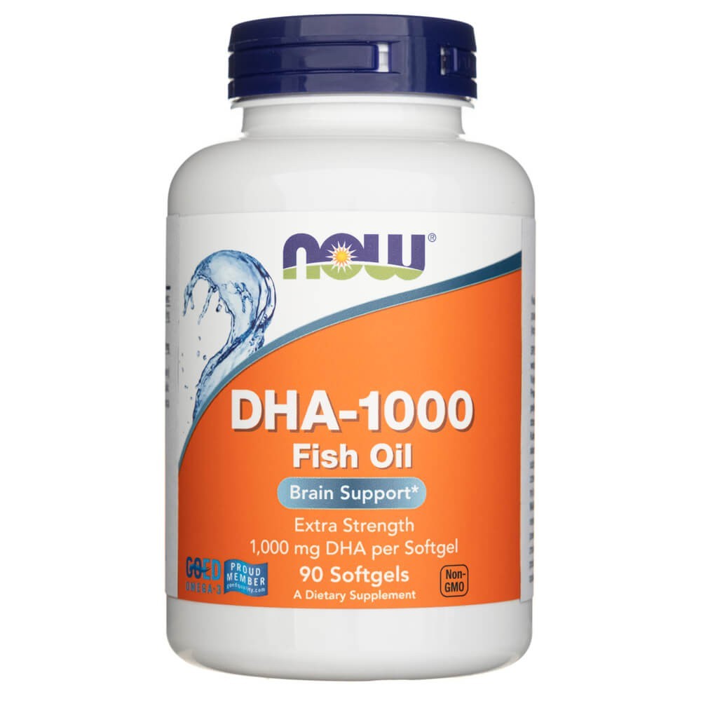 Now Foods DHA-1000 smadzeņu atbalsts, īpaši stiprs - 90 mīkstās kapsulas