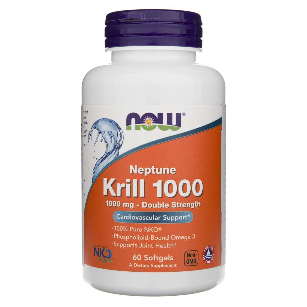 Now Foods Neptūno krils, divkāršs stiprums 1000 mg - 60 mīkstās kapsulas