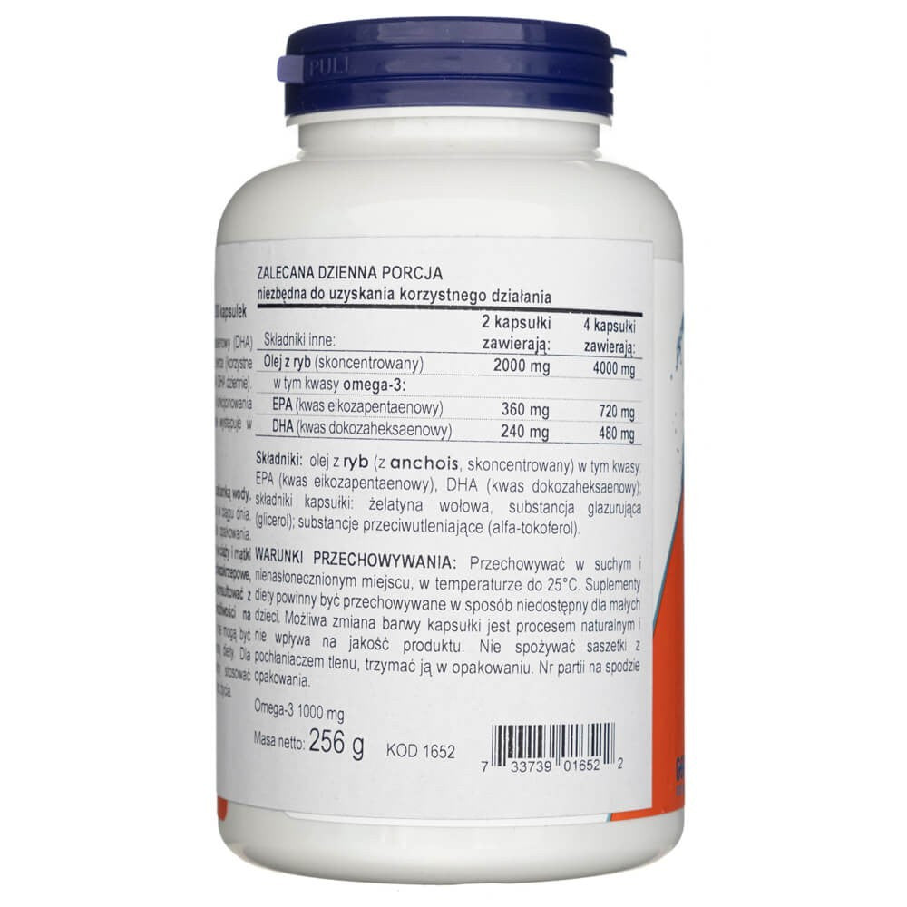 Now Foods Omega-3, 180 EPA / 120 DHA - 200 minkštųjų gelių - Magnis.lt