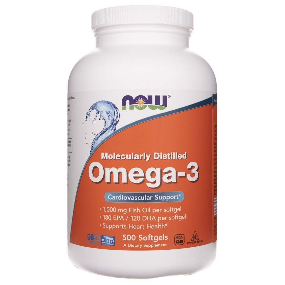 Now Foods Omega-3, 180 EPA / 120 DHA - 500 mīkstās kapsulas