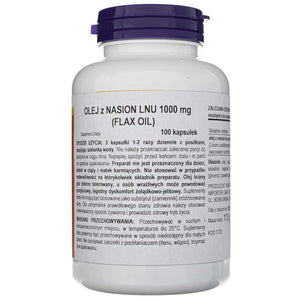 Now Foods linsēklu eļļa 1000 mg - 100 mīkstās želejas kapsulas