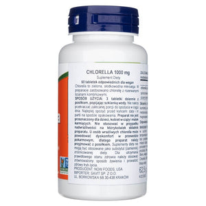 Now Foods Chlorella 1000 mg - 60 tabletes
