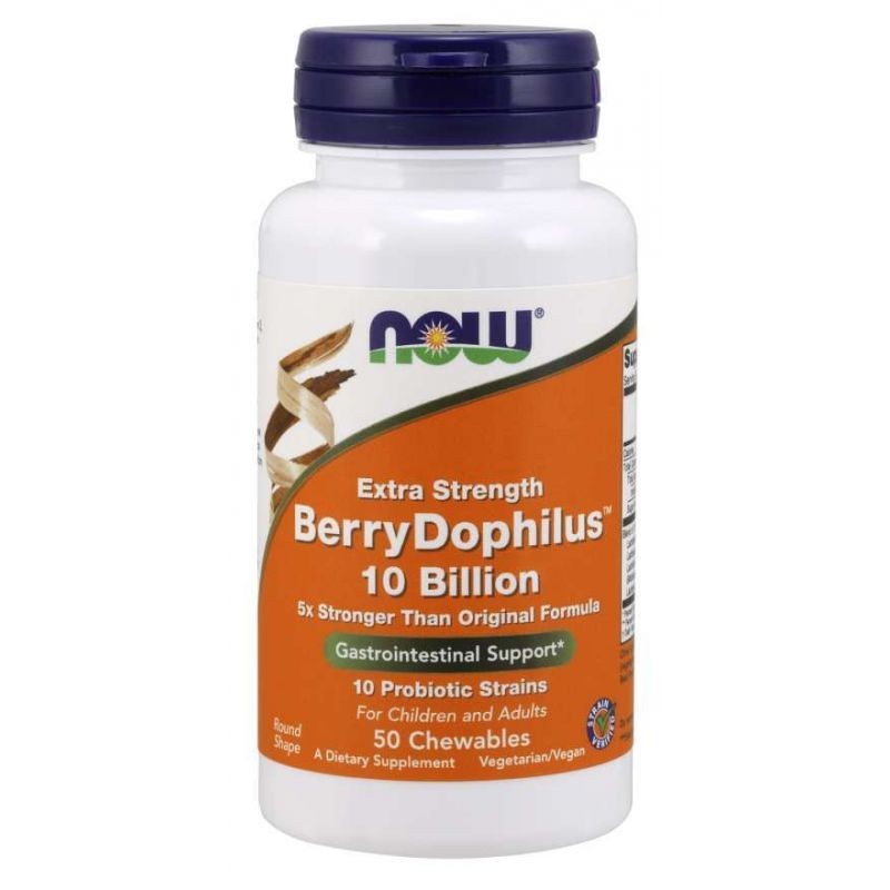 Now Foods BerryDophilus (probiotikas vaikams ir suaugusiems) - 50 čiulpiamų tablečių - Magnis.lt