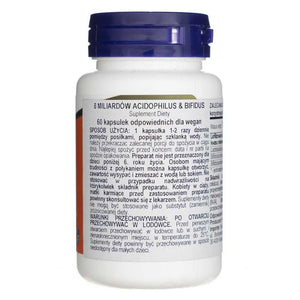 Now Foods Acidophilus un Bifidus 8 miljardi KVV - 60 kapsulas