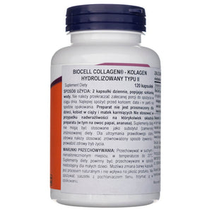 Now Foods BioCell Collagen® hidrolizēts II tipa kolagēns - 120 kapsulas