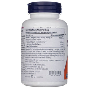 Now Foods BioCell Collagen® hidrolizēts II tipa kolagēns - 120 kapsulas