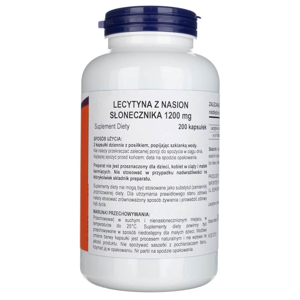 Now Foods saulespuķu lecitīns 1200 mg - 200 kapsulas