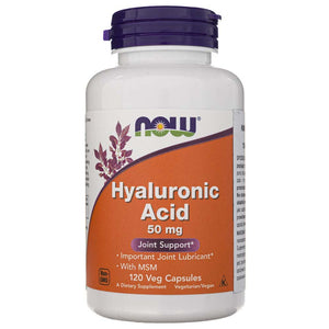 Now Foods hialuronskābe ar MSM 50 mg - 120 kapsulas