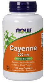 Now Foods Cayenne (Kajeno pipirai) 500 mg - 250 kapsulių - Magnis.lt