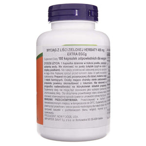 Now Foods EGCg Zaļās tējas ekstrakts 400 mg - 180 kapsulas