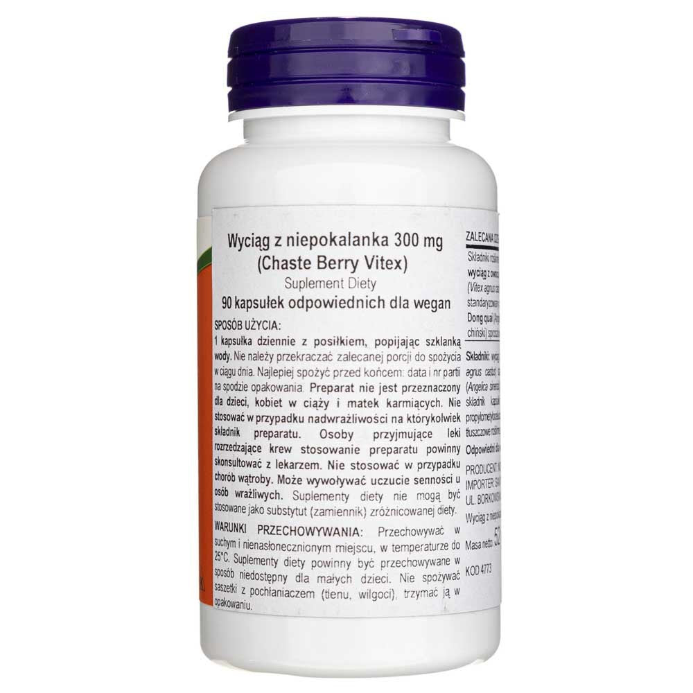 Now Foods Chaste Berry Vitex ekstrakts 300 mg – 90 kapsulas